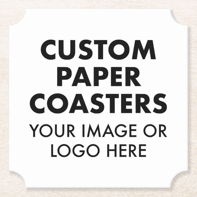 Custom personalized PAPER COASTERS (6) 4" TICKET (Front)