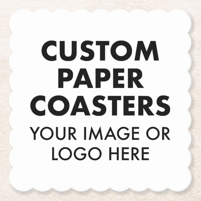 Custom personalized PAPER COASTERS (6) SCALLOPED (Front)