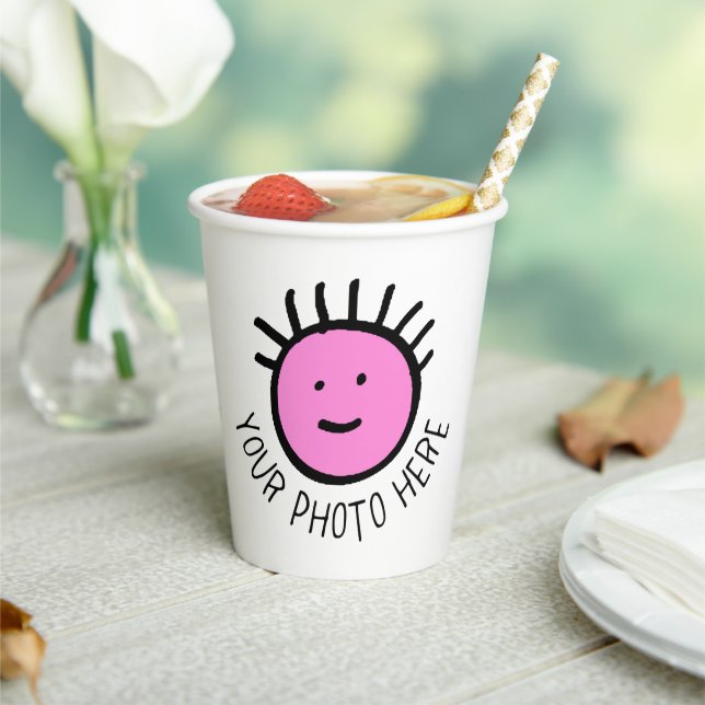 Custom Personalized Paper Cups 8 oz. - No Lid (Insitu)