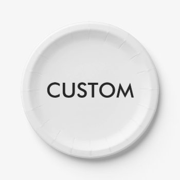 Custom Personalized Paper Plate Blank Template by CustomBlankTemplates at Zazzle