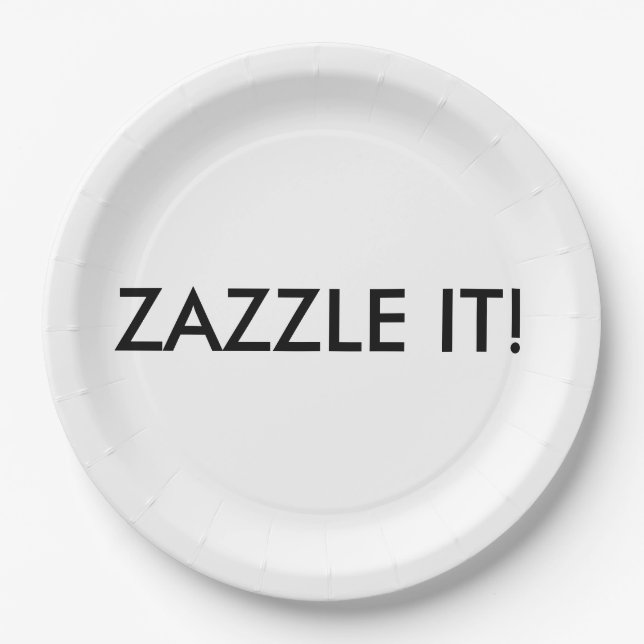 Custom Personalized Paper Plate Blank Template (Front)