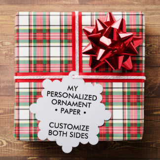 Custom Personalized PAPER SNOWFLAKE ORNAMENT