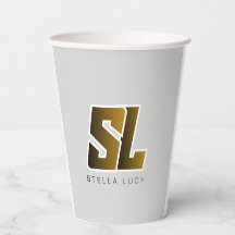 Custom Personalized Party Paper Cups - 12oz / 8oz