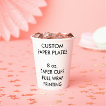 Custom Personalized Party Paper Cups (8)