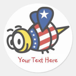 Custom Personalized Patriotic Bumblebee Stickers
