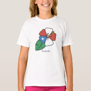 Custom Personalized Patriotic Hibiscus Flower Tees
