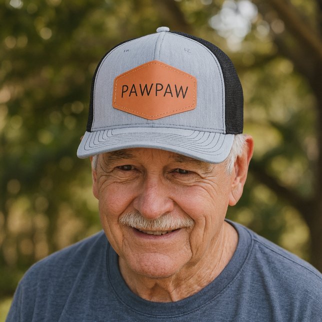 Custom Personalized Pawpaw Leather Patch Hat (Creator Uploaded)