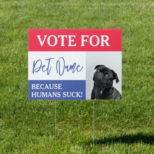 Custom  Personalized Pet Election 2024 Political Sign