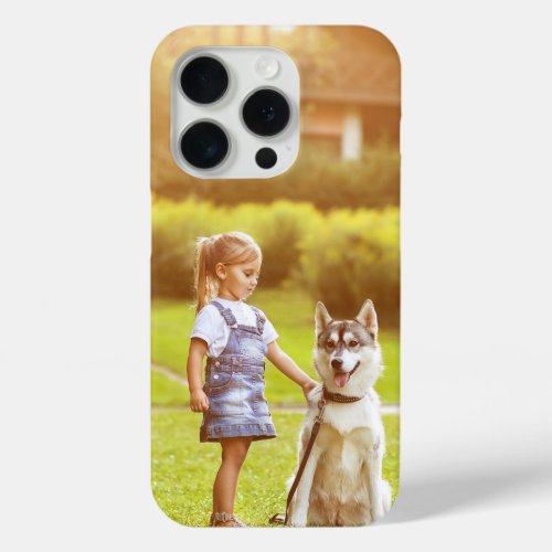 Custom Personalized Pet Photo iPhone 15 Pro Case