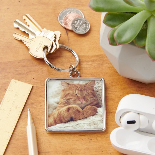 Custom Personalized Pet Photo Keychain (Desk)
