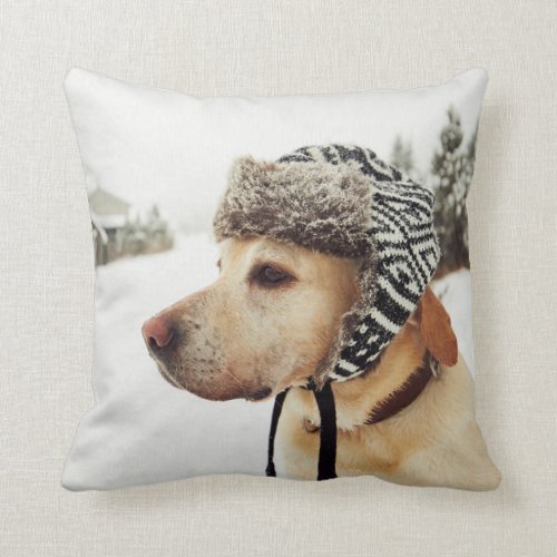 Custom Personalized Pet Photo Throw Pillow