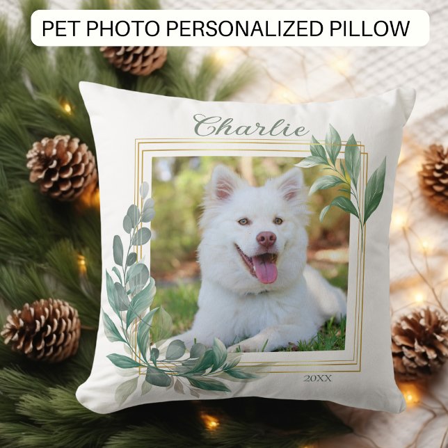 Custom Personalized Pet Photo Throw Pillow (Creator Uploaded)