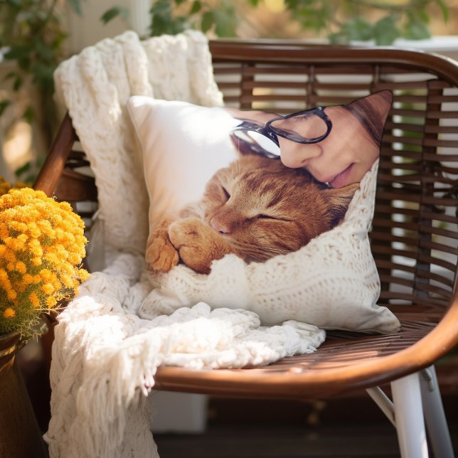 Custom Personalized Pet Photo Throw Pillow (Creator Uploaded)