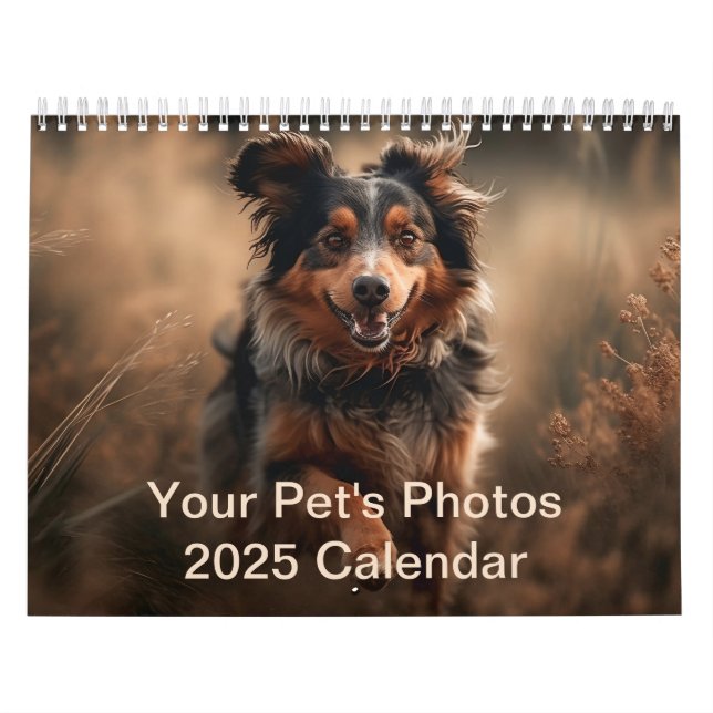 Custom Personalized Pet Photos 2-Page 2025  Calendar (Cover)