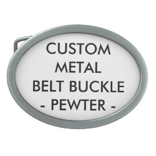 Custom Personalized Pewter Belt Buckle 3.75"