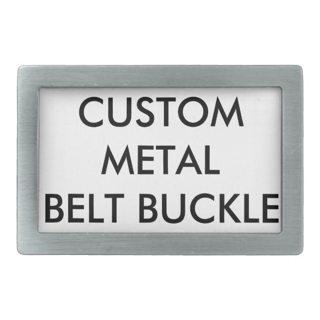 Custom Personalized Pewter Belt Buckle 3" x 2" (Front)