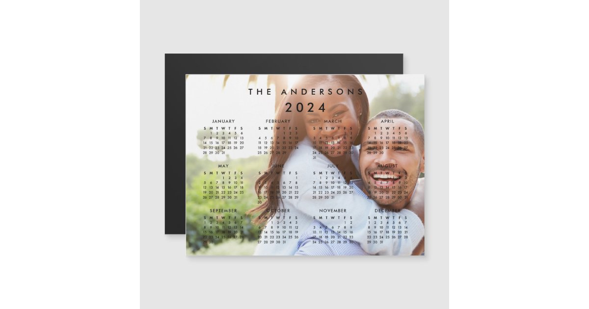 Custom Personalized Photo 2024 Calendar Magnet | Zazzle