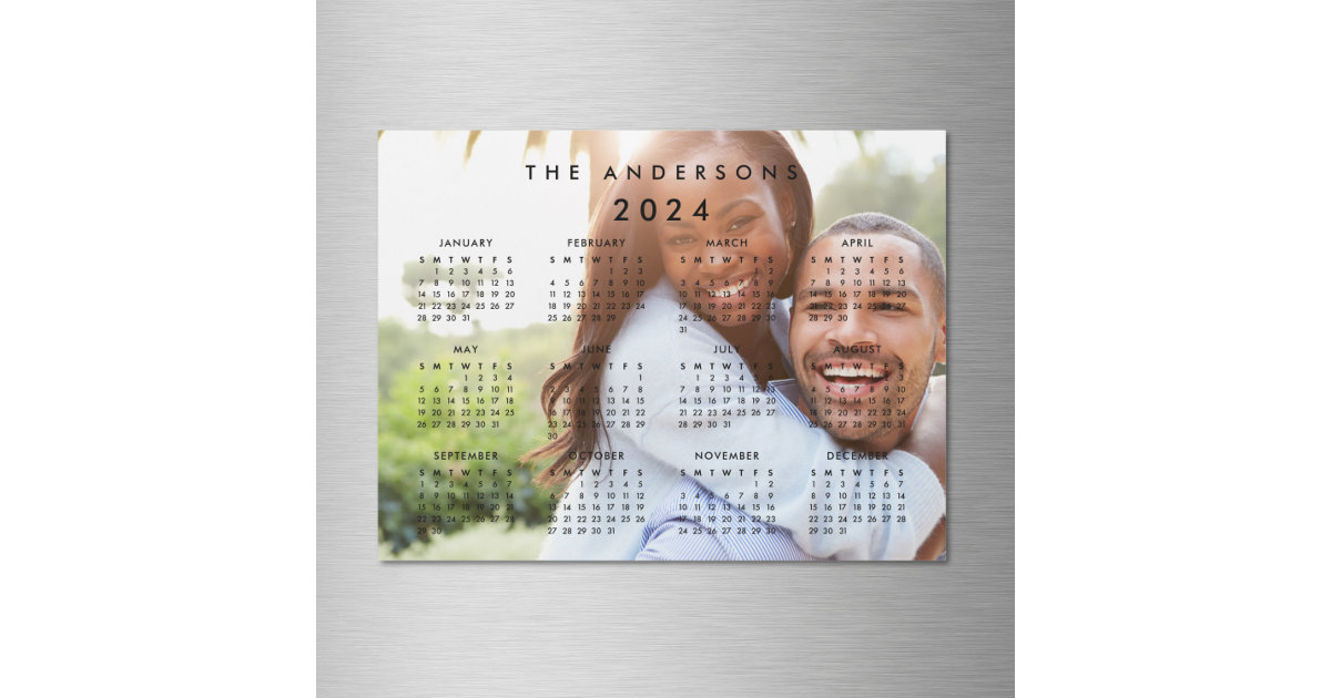 Custom Personalized Photo 2024 Calendar Magnet | Zazzle