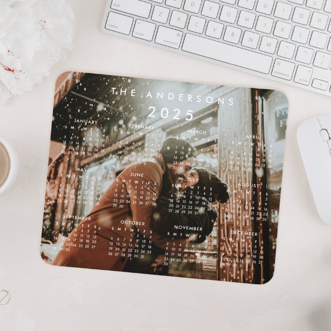 Custom Personalized Photo 2025 Calendar Mouse Pad (Creator Uploaded)