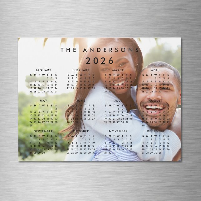 Custom Personalized Photo 2026 Calendar Magnet (Creator Uploaded)