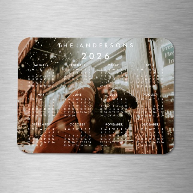 Custom Personalized Photo 2026 Calendar Magnet (Creator Uploaded)