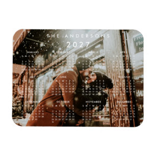 Custom Personalized Photo 2027 Calendar Magnet
