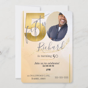 custom personalized photo 50th save the date