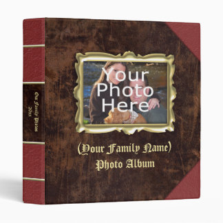 Custom Personalized Photo Album, Vintage Leather Binder