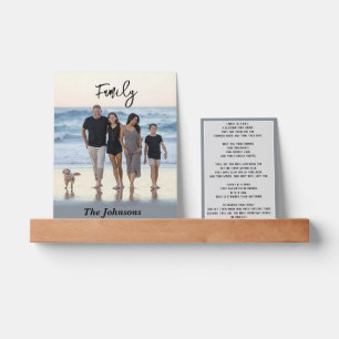 Custom personalized photo and poem picture ledge