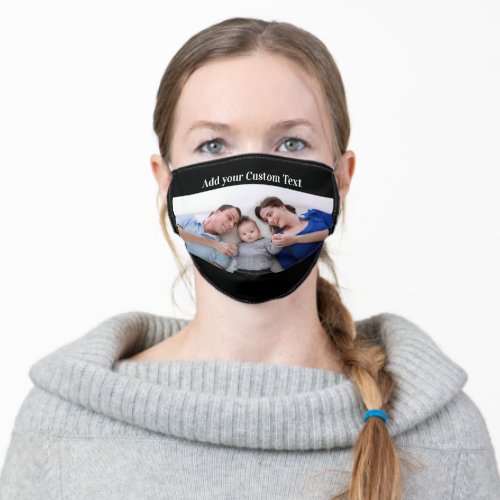 Custom Personalized Photo and Text Adult Cloth Face Mask