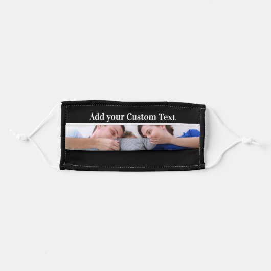 Custom Personalized Photo and Text Adult Cloth Face Mask (Front, Folded)