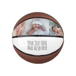 Custom Personalized Photo and Text Mini Basketball