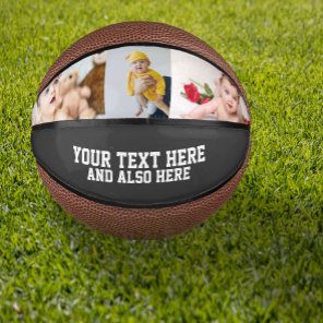 Custom Personalized Photo and Text Mini Basketball