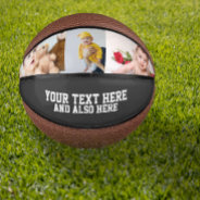 Custom Personalized Photo And Text Mini Basketball at Zazzle