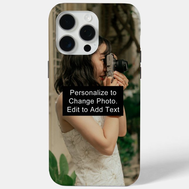 Custom Personalized Photo Artwork Add Name Slogan Case-Mate iPhone Case (Back)