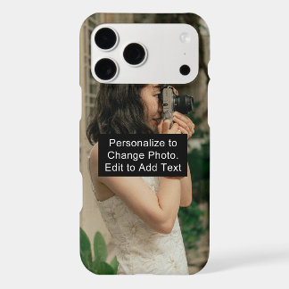 Custom Personalized Photo Artwork Add Name Slogan iPhone 17 Pro Max Case