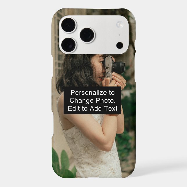 Custom Personalized Photo Artwork Add Name Slogan Case-Mate iPhone Case (Back)
