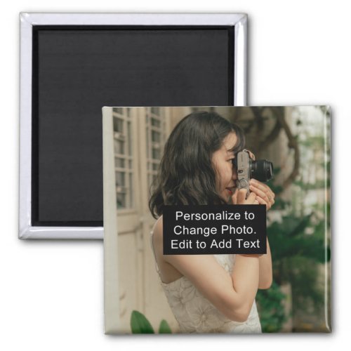 Custom Personalized Photo Artwork Add Name Slogan Magnet