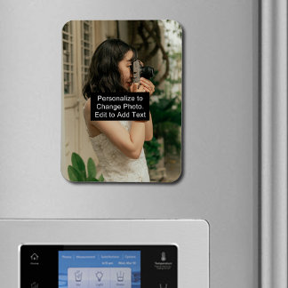 Custom Personalized Photo Artwork Name Slogan Rec Magnet