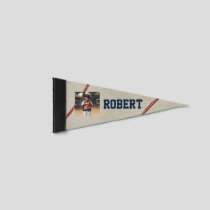 Custom Personalized Photo Baseball  Pennant Flag