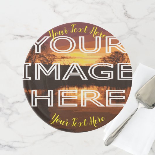 Custom Personalized Photo Cake Stand (Front)