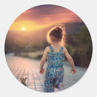 Custom Personalized Photo Classic Round Sticker