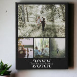 Custom Personalized Photo Collage Faux Canvas Print<br><div class="desc">Personalized Photo keepsake wall art  - Faux Wrapped Canvas Print from Ricaso - add your own photos and text - photo collage keepsake gifts</div>