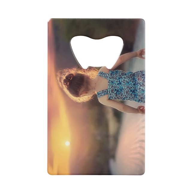 Custom Personalized Photo  Credit Card Bottle Opener (Front)