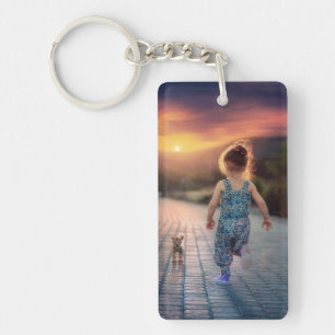 Custom Personalized Photo Double Sided Keychain