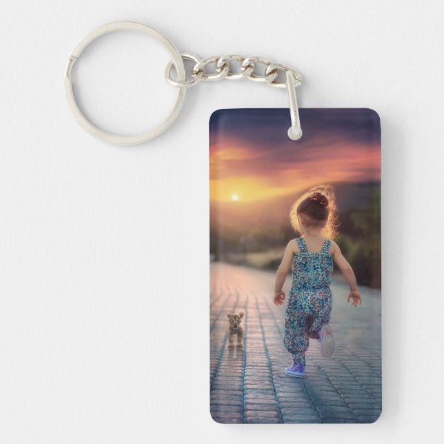 Custom Personalized Photo Double Sided Keychain (Front)