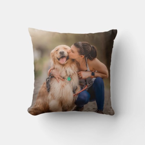 Custom Personalized Photo Double Sided Throw Pillow