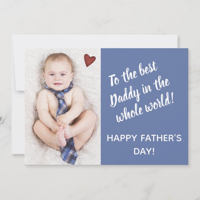 Custom Personalized Photo Father's Day Holiday Card (Front)