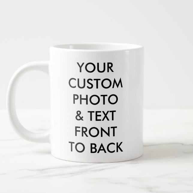 Custom Personalized PHOTO GIANT JUMBO MUG 20oz (Left)