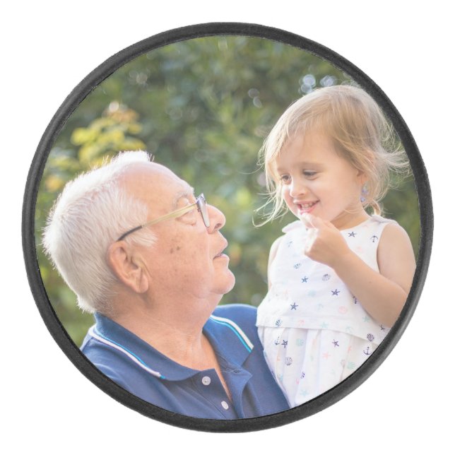 Custom Personalized Photo  Hockey Puck (Front)
